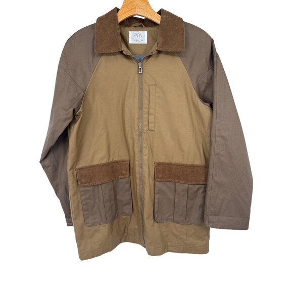 Zara Other - Zara Kids Brown Jacket Size 13-14  Pockets chore barn coat water proof